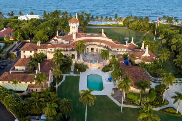 An aerial view of President Do<em></em>nald Trump's Mar-a-Lago estate