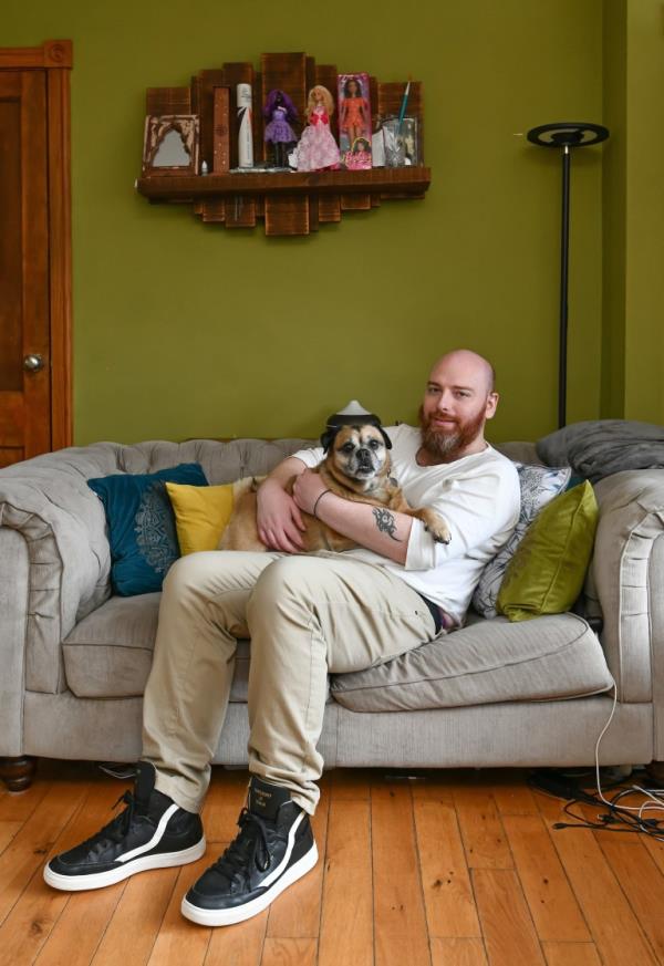 Michael Summers with his dog Bentley 