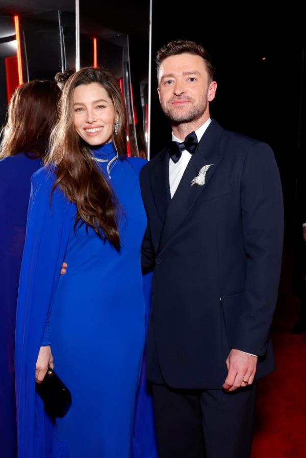 Jessica Biel and Justin Timberlake at the 2024 Vanity Fair Oscar Party