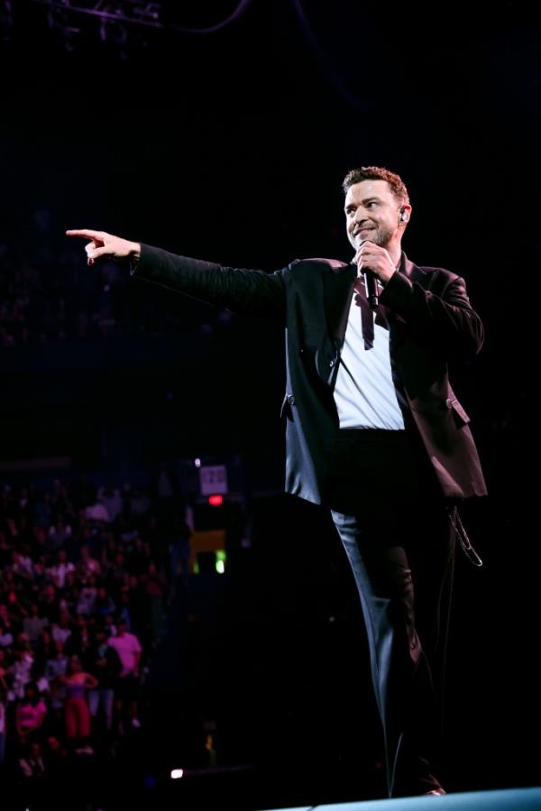 Justin Timberlake performing in Canada