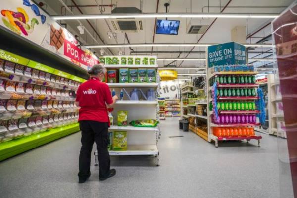 Mandatory Credit: Photo by Amer Ghazzal/Shutterstock (14040475d) A staff member at Wilko store in Fulham Broadway, west London. Wilko household goods chain is appoint administrators as it faces collapse with the closure of 400 stores in the UK and 12,000 employees being made redundant Wilko retailer faces collapse, London, United Kingdom - 04 Aug 2023