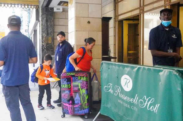 There are currently a<em></em>bout 150 hotels being used to provide shelter to migrants in New York City.