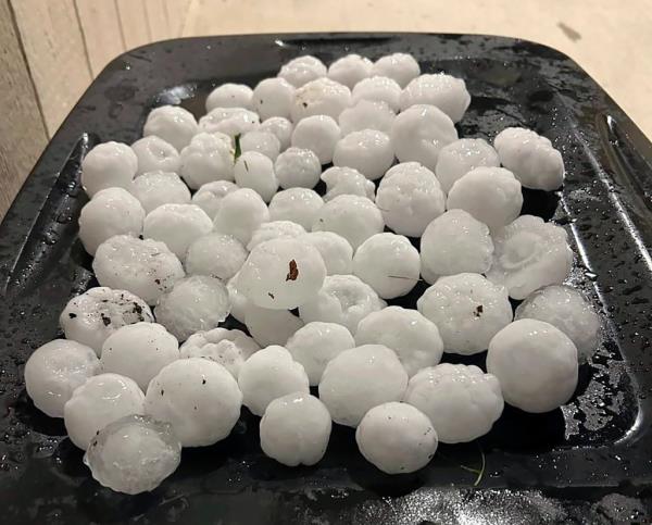 A meteorologist said the hail was called “gorilla hail” because it had the potential to be so big.