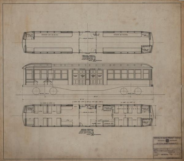 Pictured is a preliminary study of subway car.