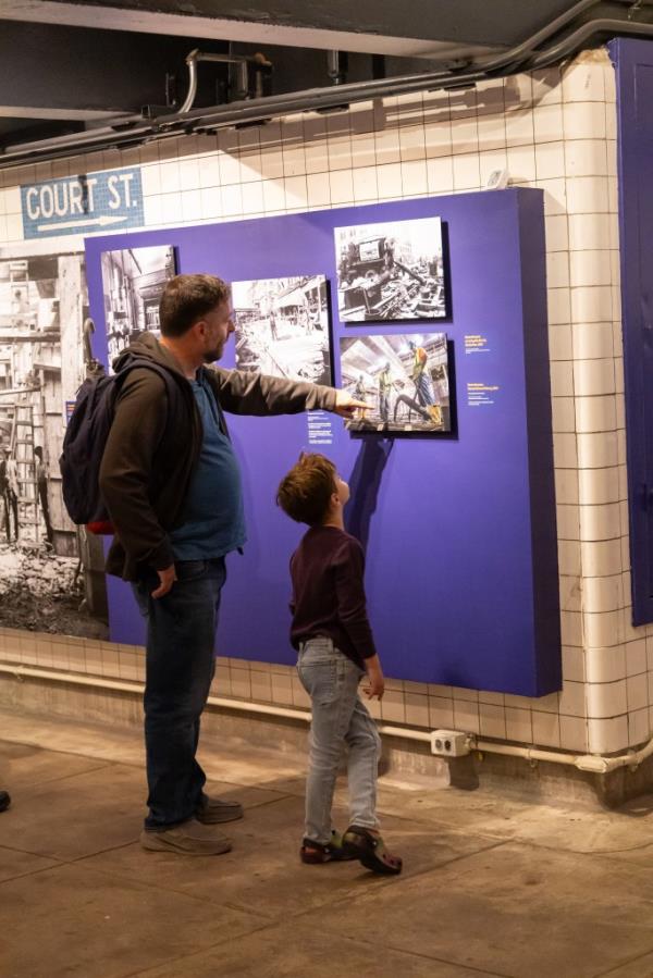 Guests of the New York Transit Museum's 