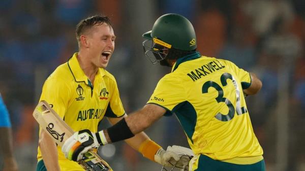 Australia's Marnus Labuschagne and Glenn Maxwell