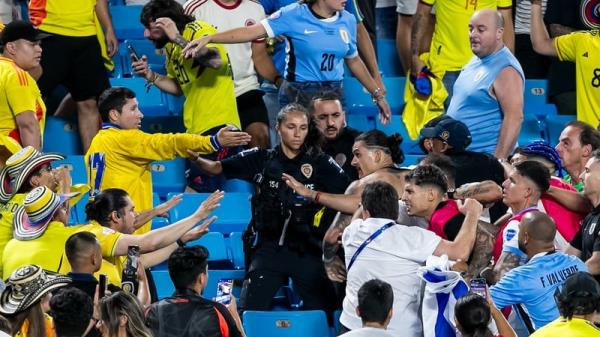 The Liverpool striker co<em></em>nfronting Colombia supporters