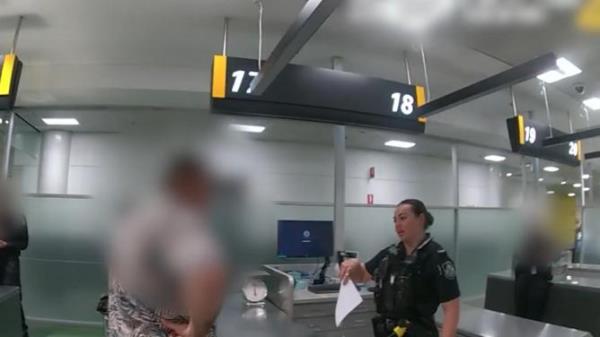 Queensland Police arrested the 55-year-old man at Brisbane Internatio<em></em>nal Airport on May 9. Supplied/QPS