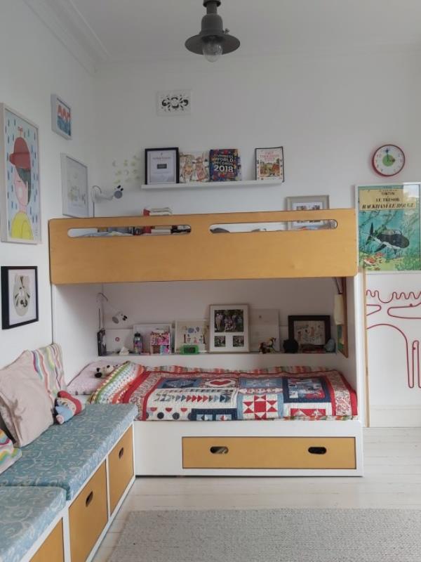 One of the kids bedrooms after the renovation 