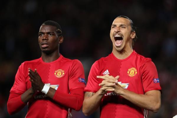 Paul Pogba and Zlatan Ibrahimovic at Manchester United