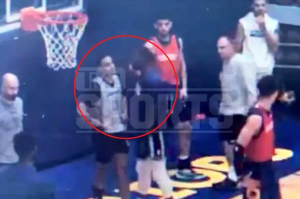 In a video obtained by TMZ, Draymond Green (right) punched Jordan Poole during a Warriors practice last year. 