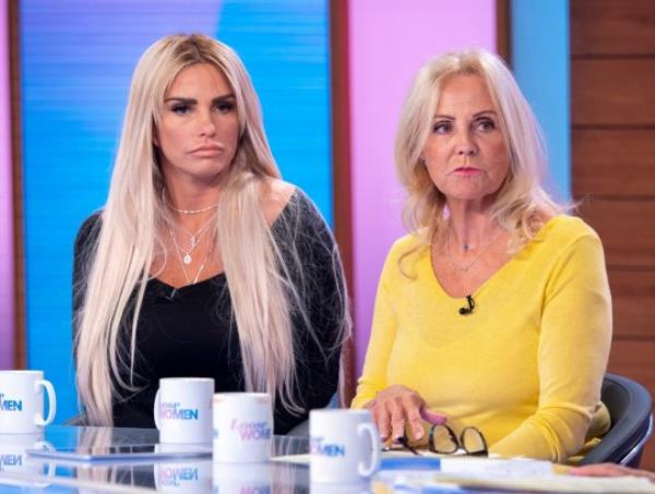 Editorial use o<em></em>nly Mandatory Credit: Photo by Ken McKay/ITV/REX/Shutterstock (10183796bc) Katie Price and Amy Price 'Loose Women' TV show, London, UK - 01 Apr 2019 GUESTS: KATIE PRICE AND MUM AMY It's been 18 mo<em></em>nths since Amy Price first joined us to talk a<em></em>bout being diagnosed with incurable lung condition. Amy will be joining us today along with Katie to talk a<em></em>bout how she is doing and how the family is coping.