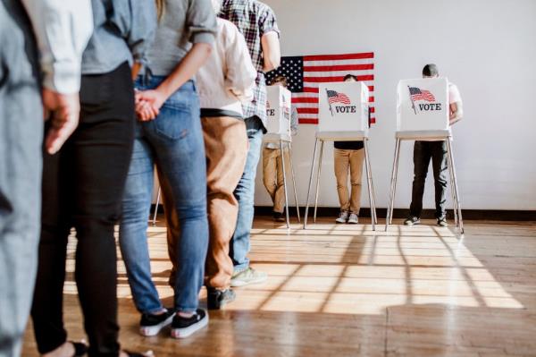 stock photo of polling location