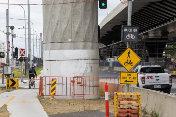 The Footscray intersection wher<em></em>e Angus Collins was hit and killed.