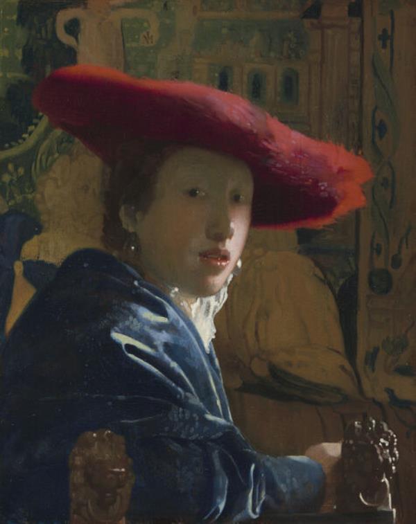  'Girl with the Red Hat' by Johannes Vermeer.