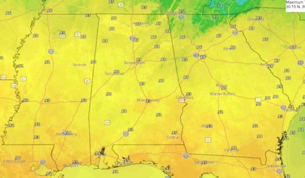 Tuesday highs