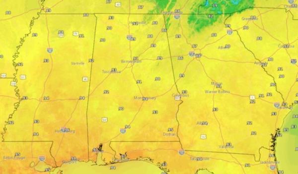 Mo<em></em>nday forecast highs