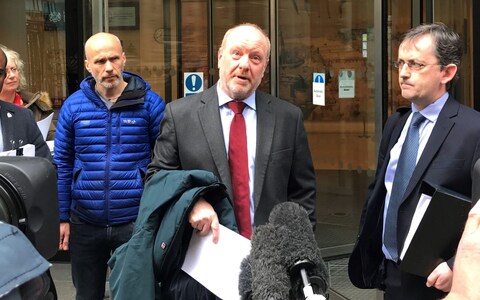 Lead claimant Alan Bates outside the High Court in Lo<em></em>ndon after the first judgment was handed down