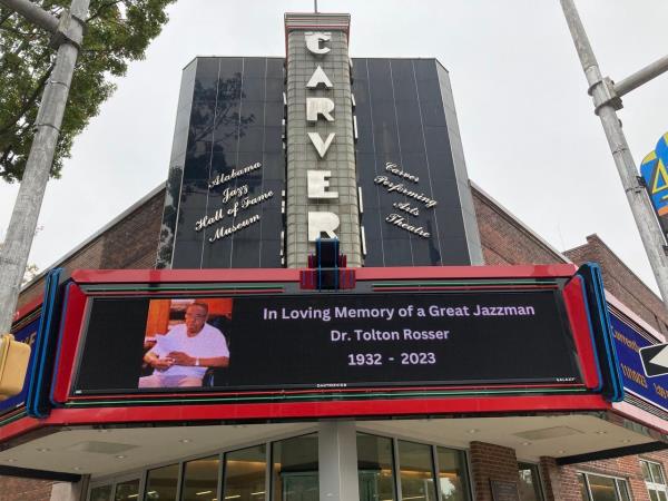 Reverend  Kenneth R. Robinson gives the eulogy at Dr. Tolton Rosser’s funeral on Nov. 8, 2023. (Shauna Stuart| AL.com)