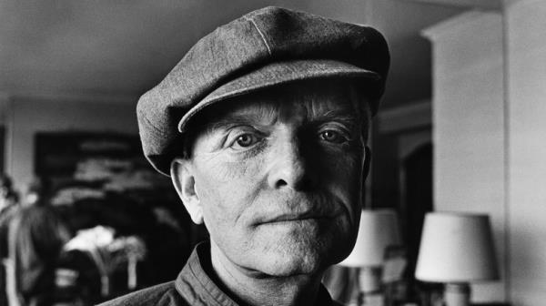 Elderly Capote hat neutral portrait