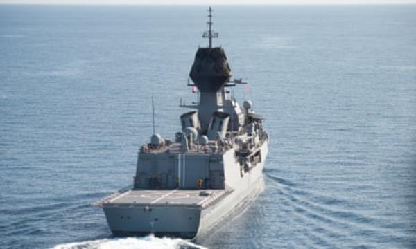 Aerial view of the HMAS Perth