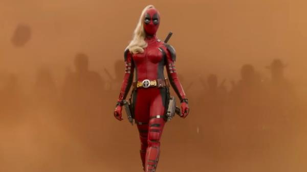 Lady Deadpool in Deadpool & Wolverine with other Deadpool's behind her